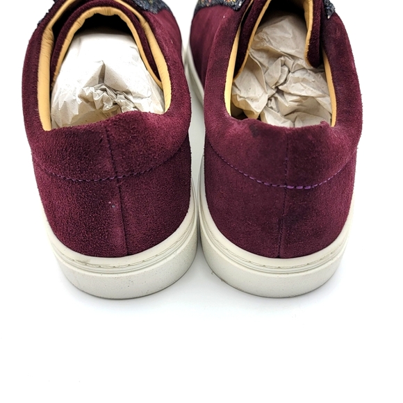 Marc Joseph Metropolitan Sneaker in Wine Suede and Glitter. Size 6. S1042 - Picture 4 of 5